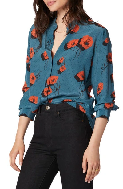Equipment Bradner Printed Silk Button-front Shirt In Tapestry Multi