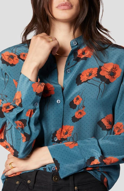 Equipment Bradner Printed Silk Button-front Shirt In Tapestry Multi