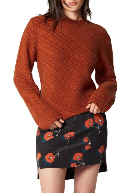 Shop Equipment Seranon Wool Cable Sweater In Rooibos Tea