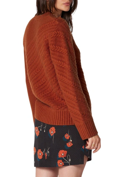 Shop Equipment Seranon Wool Cable Sweater In Rooibos Tea
