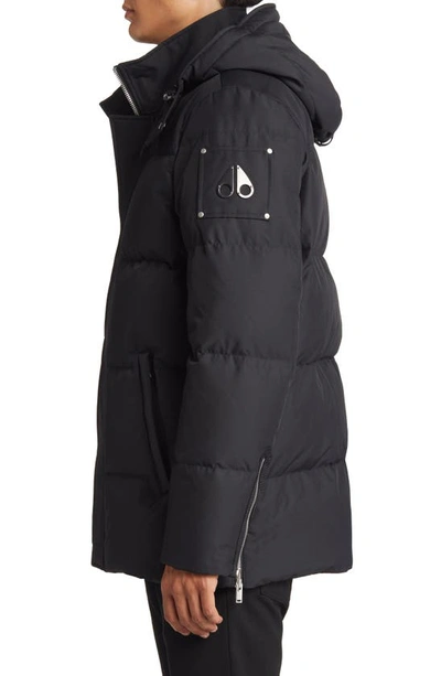 Moose Knuckles Mapleton Water Repellent Down Jacket In Black