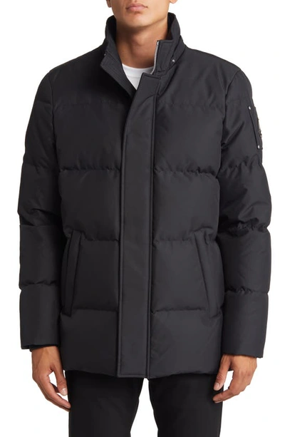 Moose Knuckles Mapleton Water Repellent Down Jacket In Black