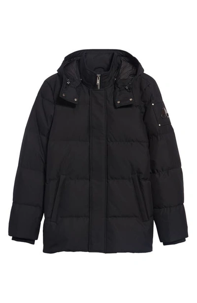 Moose Knuckles Mapleton Water Repellent Down Jacket In Black