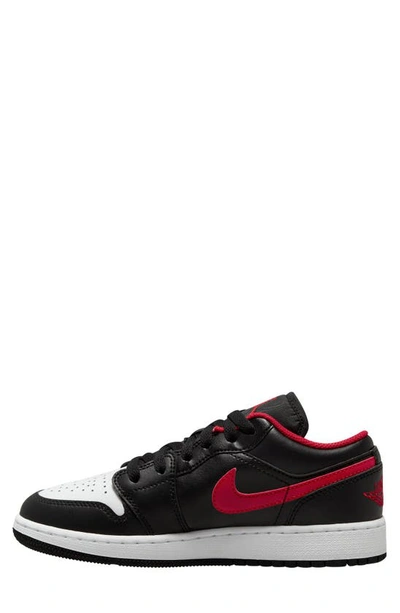 Shop Jordan Air  1 Low Sneaker In Black/ Fire Red