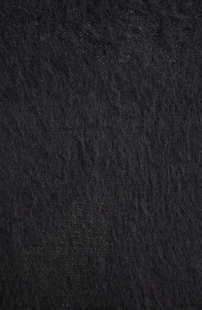 Shop Saint Laurent Oversize Playboy Intarsia Mohair Blend Sweater In Noir/ Naturel