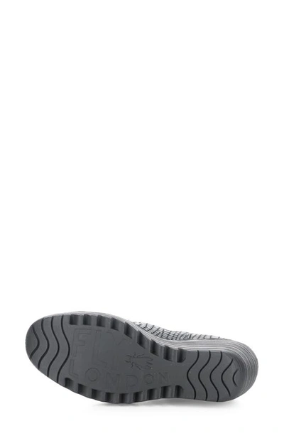 Fly London Yade Wedge Bootie In 005 Black Croco Print