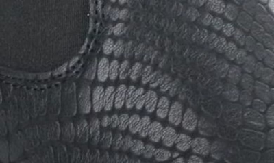 Fly London Yade Wedge Bootie In 005 Black Croco Print
