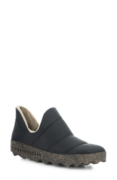 Shop Asportuguesas By Fly London Crus Quilted Slip-on Sneaker In Black Recycled Polyester