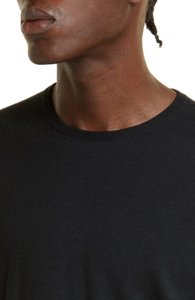 John Smedley Marcus Crewneck Virgin Wool Sweater In Black