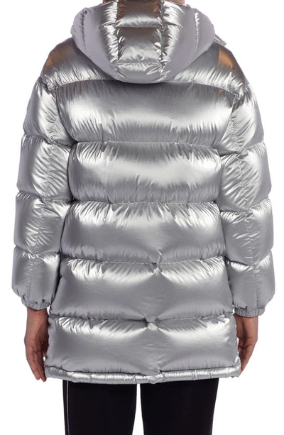 Shop Moncler Gaou Quilted Down Parka In Silver