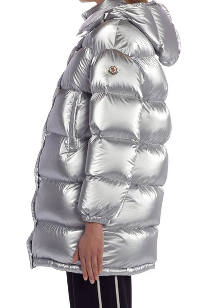 Shop Moncler Gaou Quilted Down Parka In Silver