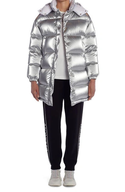 Shop Moncler Gaou Quilted Down Parka In Silver
