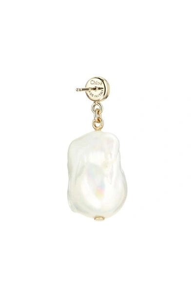 Shop Chloé Darcey Amethyst & Pearl Drop Earrings In White - Purple 1