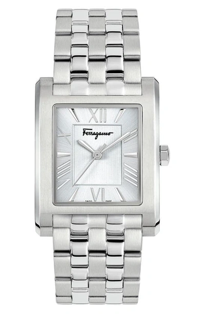 Shop Ferragamo Lace Bracelet Watch, 20mm X 25mm In Steel