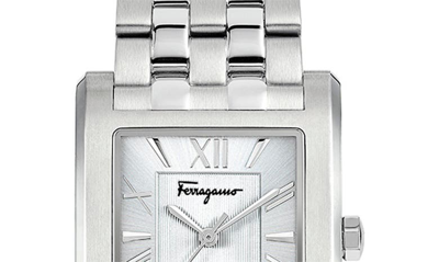 Shop Ferragamo Lace Bracelet Watch, 20mm X 25mm In Steel