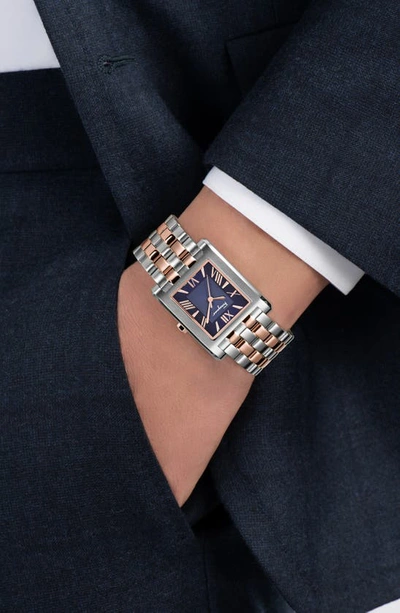 Shop Ferragamo Lace Bracelet Watch, 20mm X 25mm In Rose Gold/ Stainless Steel