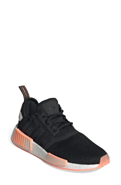 Shop Adidas Originals Nmd R1 Sneaker In Core Black/ Beam Orange/ White