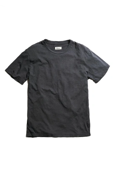 Shop Rowan Asher Standard Slub Cotton T-shirt In Faded Black