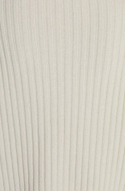 Shop Moncler Patch Pocket Wool Rib Turtleneck Sweater In White