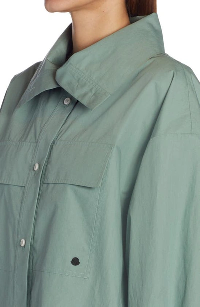 Shop Moncler Genius Cotton Poplin Button-up Shirt In Sage