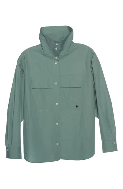 Shop Moncler Genius Cotton Poplin Button-up Shirt In Sage