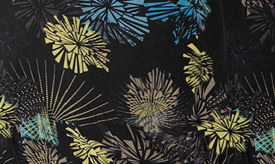 Standards & Practices Candice Georgette Wrap Dress In Black Sparkler