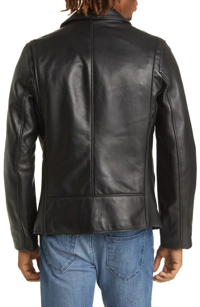 Schott Waxy Leather Delivery Jacket In Black