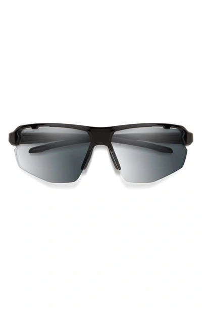 Shop Smith Resolve Photochromic 70mm Chromapop™ Oversize Sport Sunglasses In Black / Photochromic Clear
