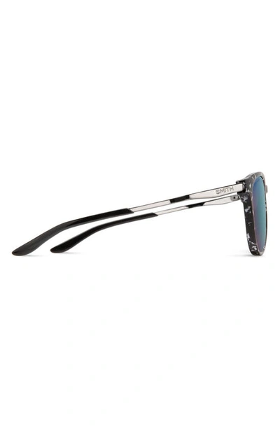 Shop Smith Wander 55mm Chromapop™ Polarized Round Sunglasses In Black Marble / Violet Mirror