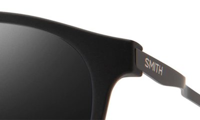 Shop Smith Wander 55mm Chromapop™ Polarized Round Sunglasses In Matte Black / Black