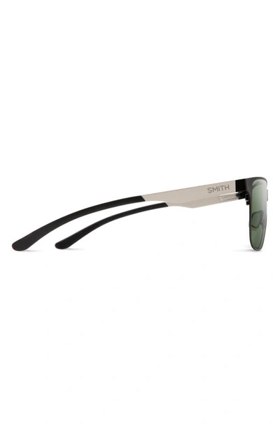 Shop Smith Lowdown 54mm Chromapop™ Polarized Square Sunglasses In Matte Black / Silver / Gray