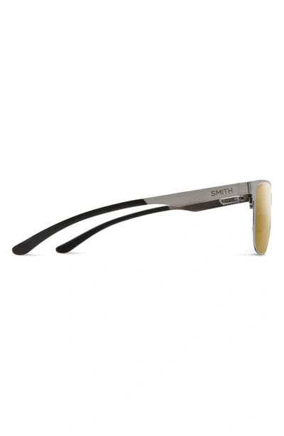 Shop Smith Lowdown 54mm Chromapop™ Polarized Square Sunglasses In Brushed Gunmetal / Bronze