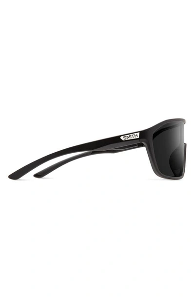 Shop Smith Boomtown 135mm Chromapop™ Polarized Shield Sunglasses In Matte Black / Black