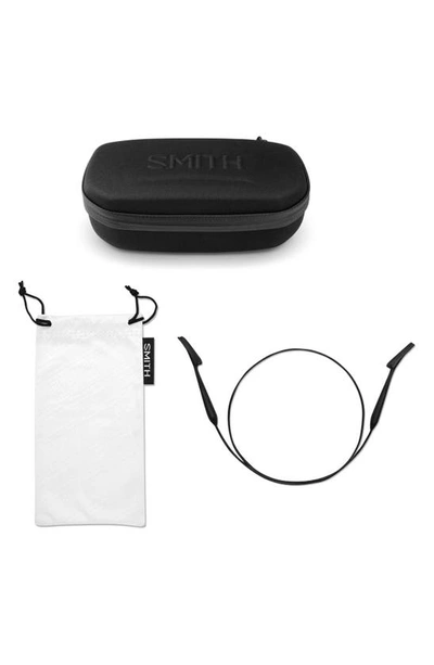 Smith Guides Choice 63mm Chromapop™ Polarized Oversize Square Sunglasses In Matte Black / Gray Green