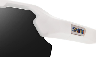 Shop Smith Resolve Photochromic 70mm Chromapop™ Oversize Shield Sunglasses In White / Black