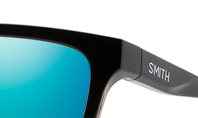 Shop Smith Shoutout 57mm Chromapop™ Polarized Square Sunglasses In Black / Opal Mirror