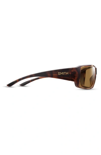 Shop Smith Guides Choice Xl 63mm Chromapop™ Polarized Oversize Square Sunglasses In Matte Havana / Glass Brown