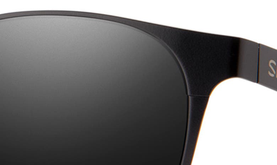 Shop Smith Eastbank 52mm Chromapop™ Polarized Round Sunglasses In Matte Black / Black