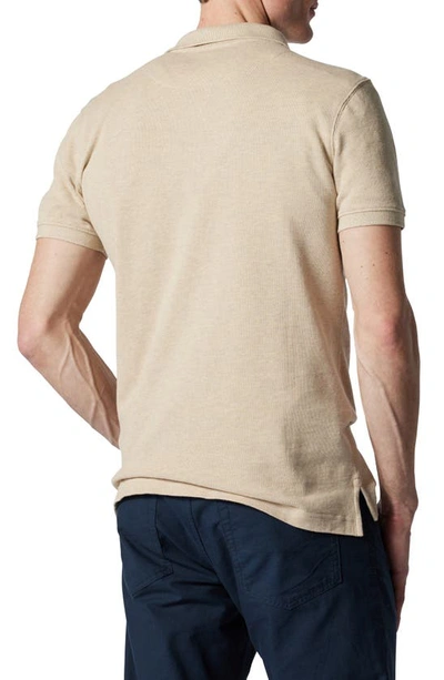 Shop Rodd & Gunn Gunn Piqué Sports Fit Cotton Polo In Oat