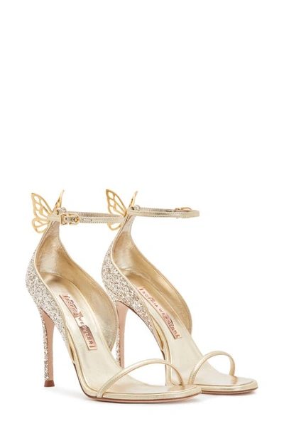 Shop Sophia Webster Mariposa Ankle Strap Sandal In Champagne Glitter