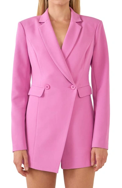 Endless Rose Long Sleeve Romper In Lilac