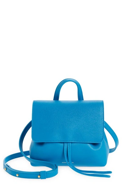 Shop Mansur Gavriel Mini Soft Lady Leather Bag In Cerulean