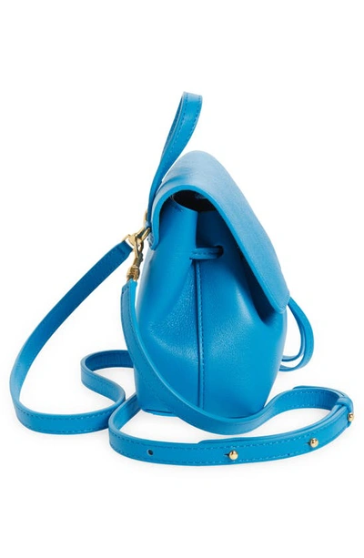 Shop Mansur Gavriel Mini Soft Lady Leather Bag In Cerulean