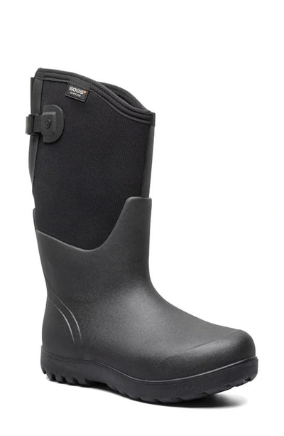 Bogs Neo Classic Tall Adjustable Calf Waterproof Rain Boot In Black