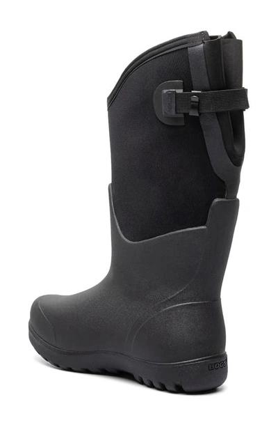 Shop Bogs Neo Classic Tall Adjustable Calf Waterproof Rain Boot In Black