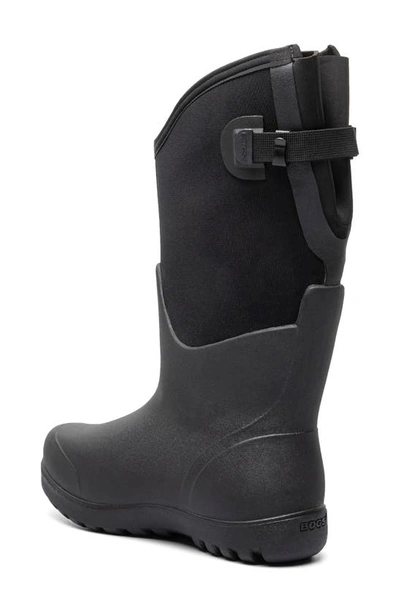 Bogs Neo Classic Tall Adjustable Calf Waterproof Rain Boot In Black