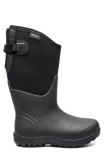 Bogs Neo Classic Tall Adjustable Calf Waterproof Rain Boot In Black