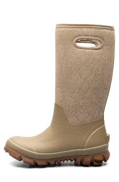 Bogs Whiteout Faded Waterproof Winter Boot In Taupe