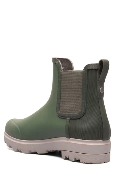Bogs Holly Waterproof Chelsea Boot In Green Ash