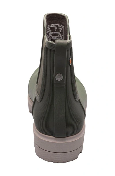 Bogs Holly Waterproof Chelsea Boot In Green Ash